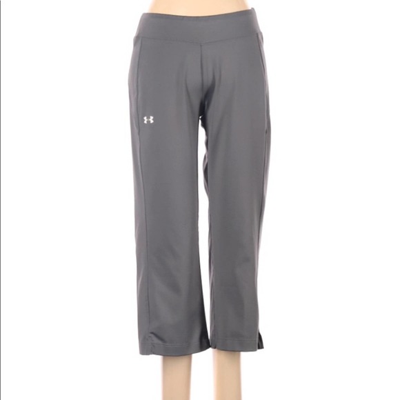 Under Armour Cropped Grey Active Workout Pants - Picture 1 of 6